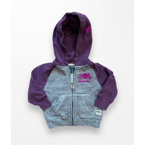 Roots Original Full-Zip Raglan Hoodie, 3-6 Months - Picture 1 of 6